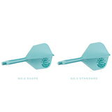 "Target" K Flex Dart Flights Target Logo Aquamarine -  Shape No.6
