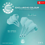 "Target" K Flex Dart Flights Target Logo Aquamarine -  Shape No.6