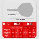 "Target" K Flex Dart Flights Press Start -  Shape No.6