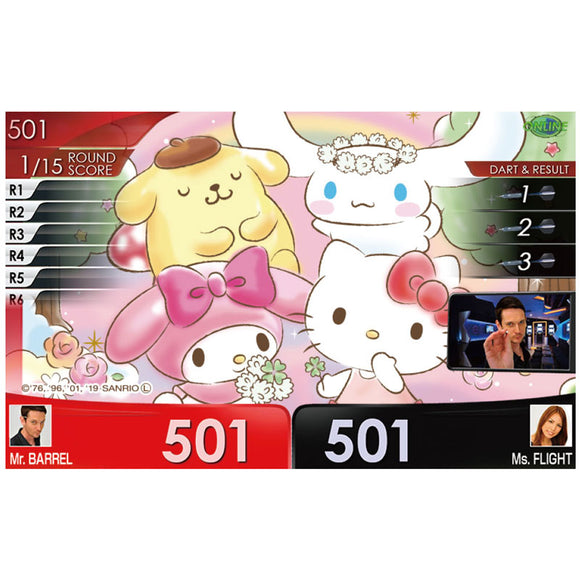 DARTSLIVE CARD Sanrio Character Flight Set -Wall Paper-